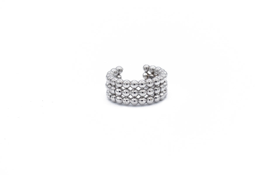 Anello regolabile multi balls in argento 925