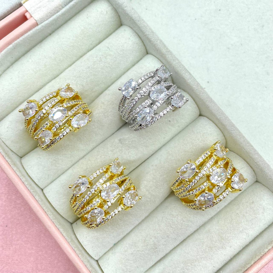 Anello regolabile multifili gemma