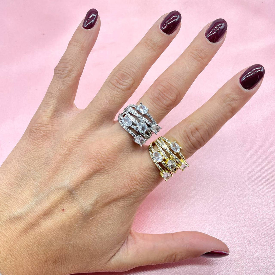 Anello regolabile multifili gemma