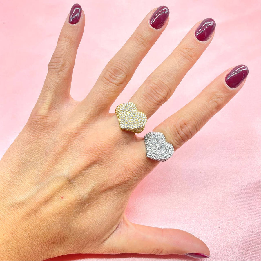 Anello regolabile cuore big brill