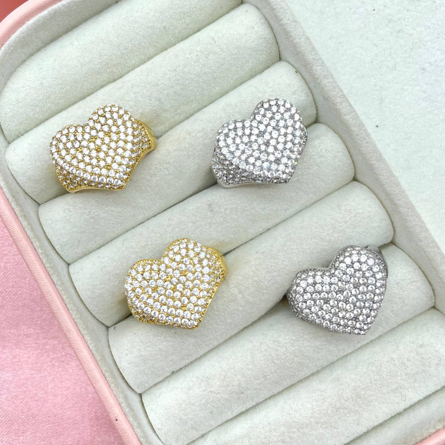 Anello regolabile cuore big brill
