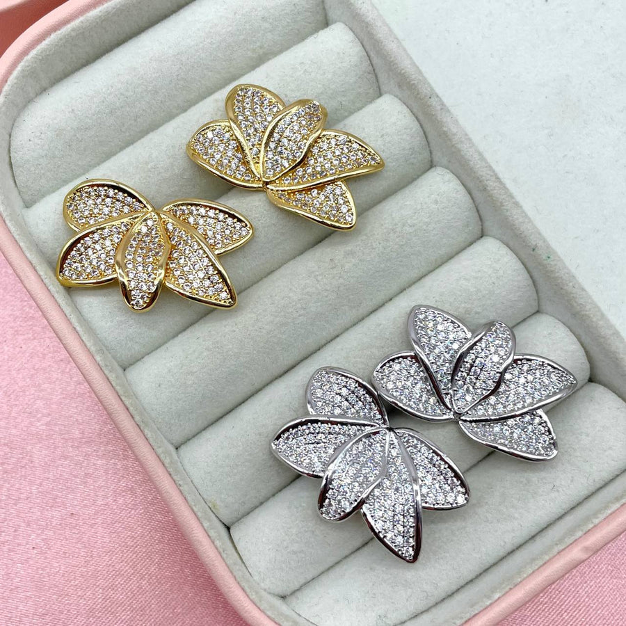 Orecchini flower bril