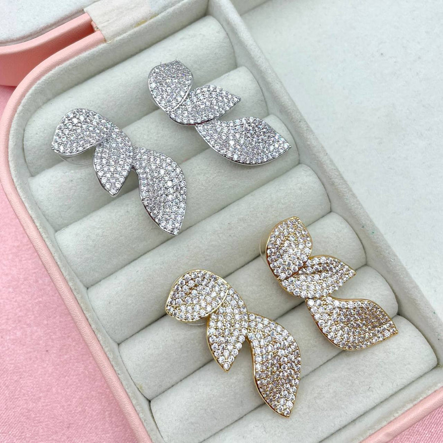 Orecchini triple petal bril