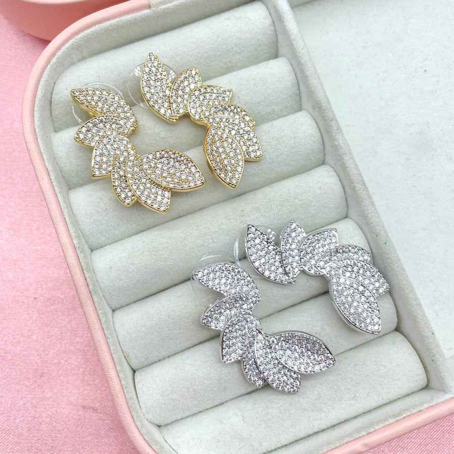 Orecchini six petal blil