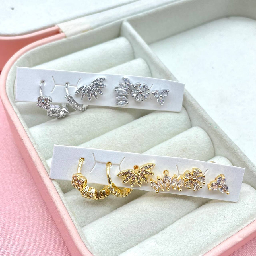 Set 6 orecchini colour bril