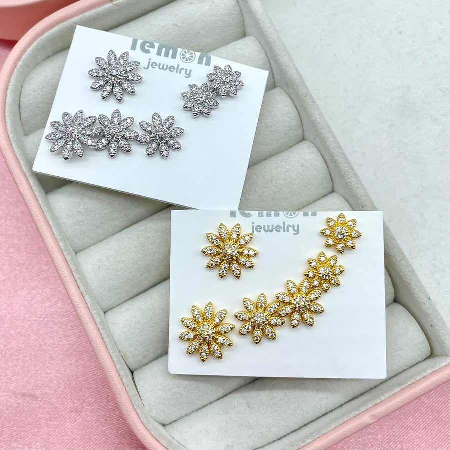 Set 6 orecchini margherite bril