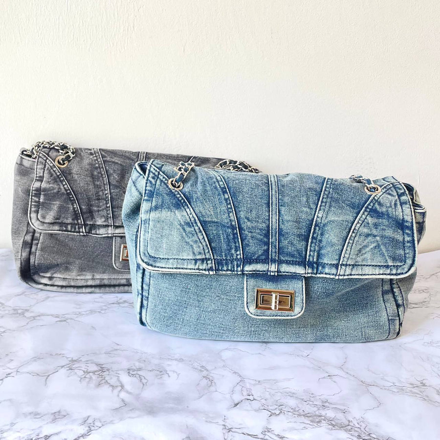 Borsa denim a spalla