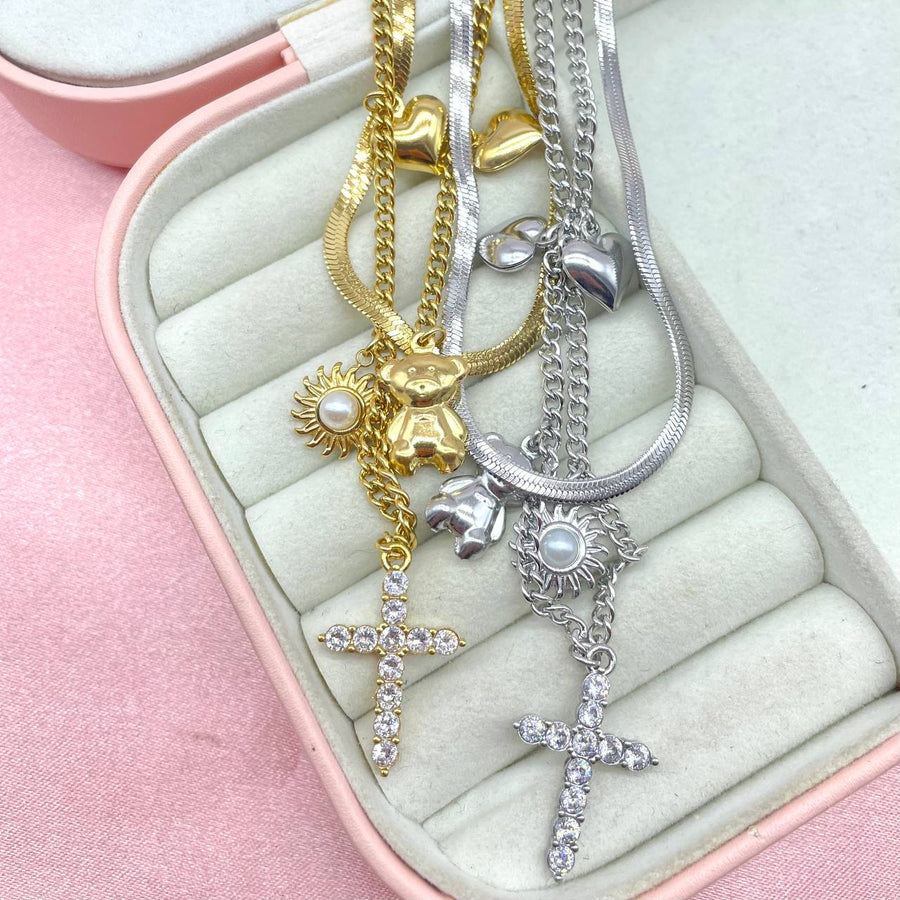 Collana double con charm
