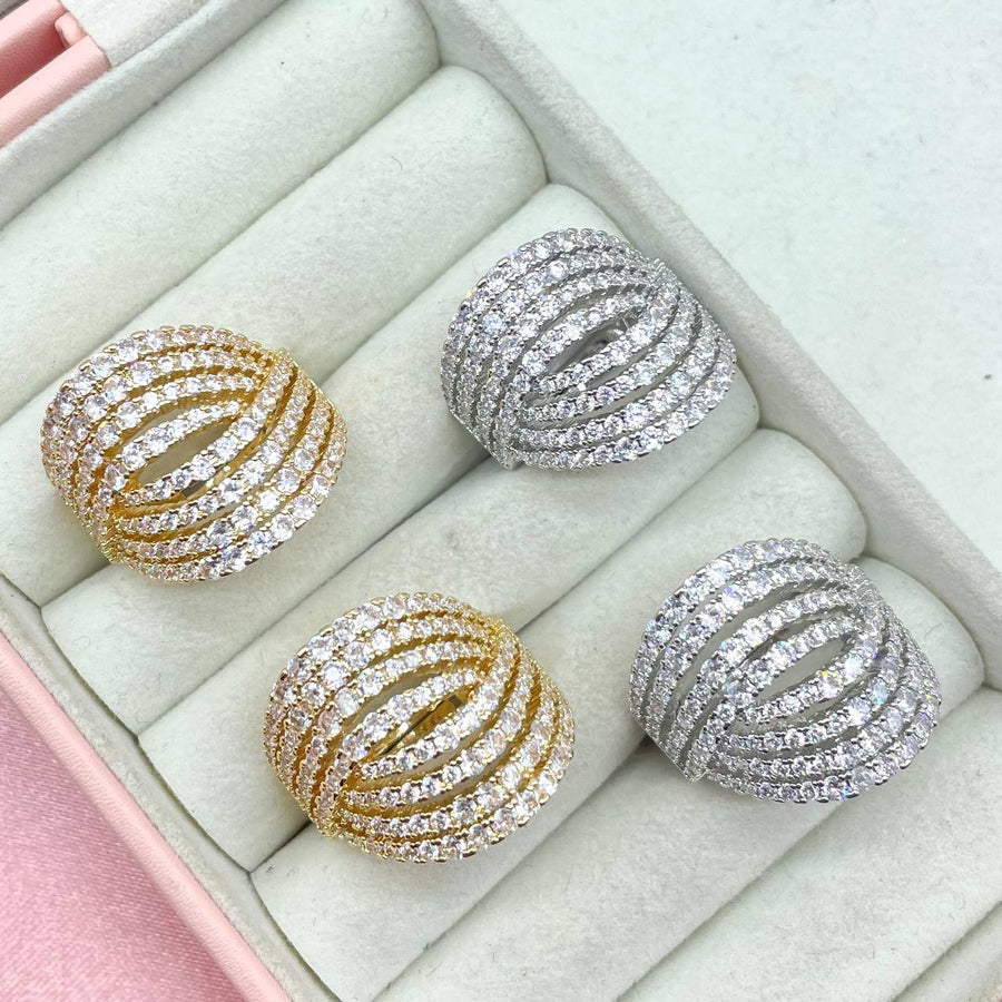 Anello regolabile multi circle brill