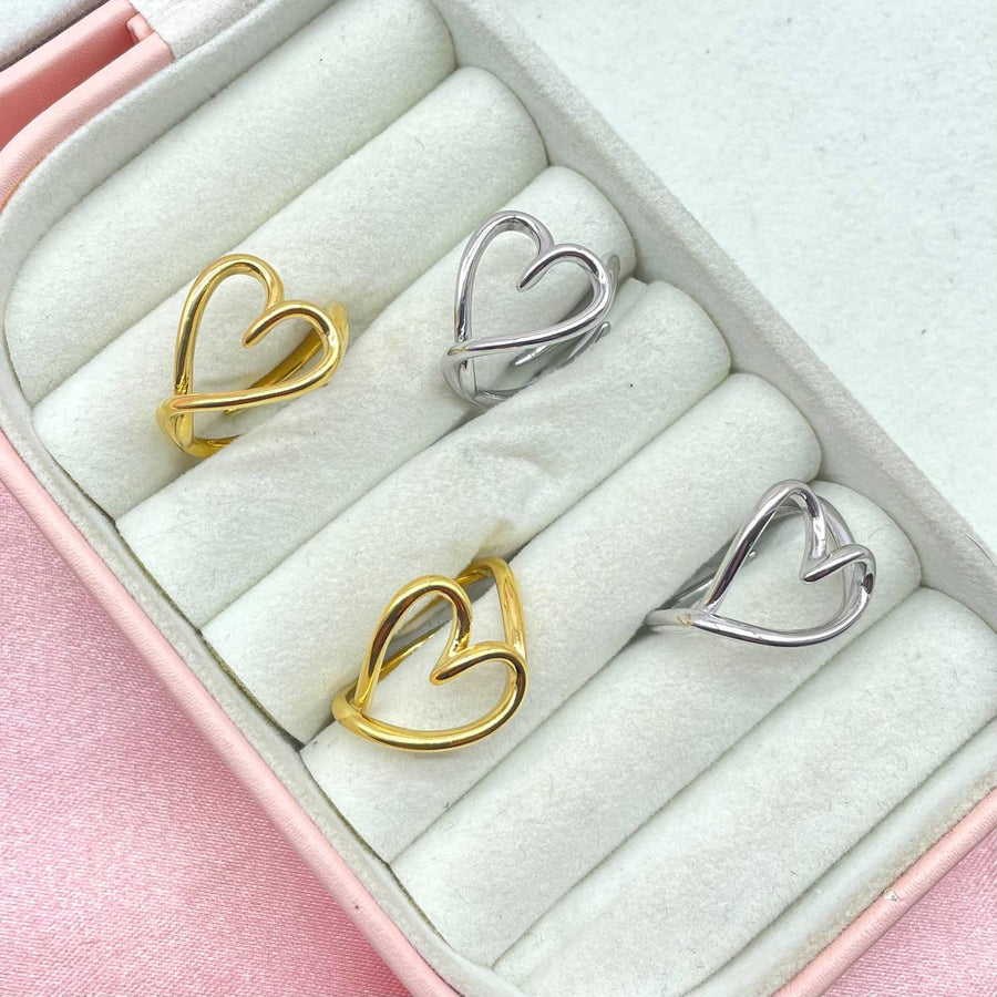 Anello regolabile cuore gotic
