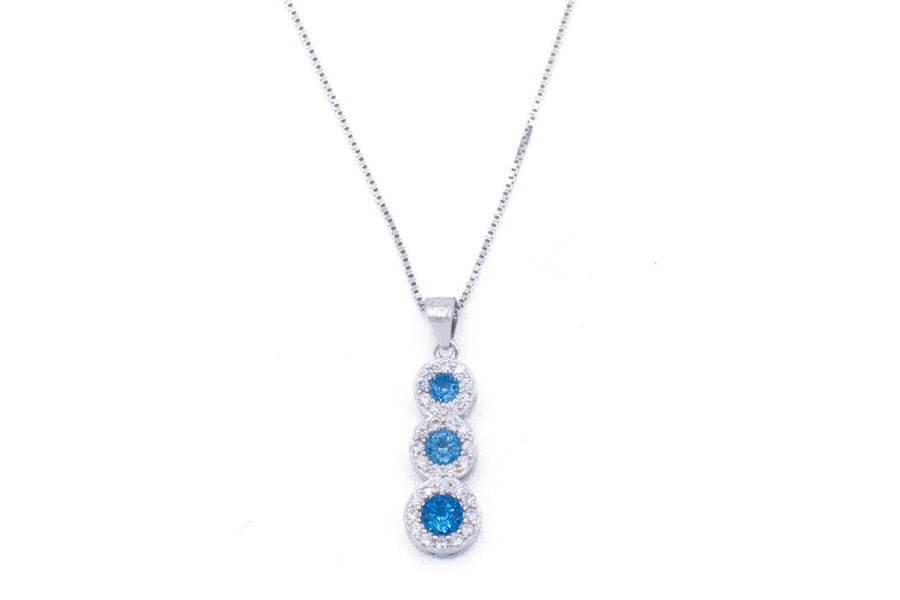 Collana con pendent diamond luxury in argento 925