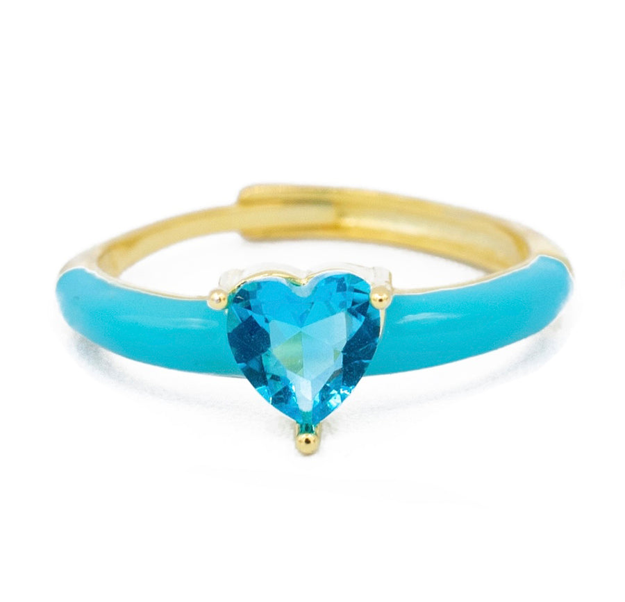 Anello regolabile love colour in argento 925
