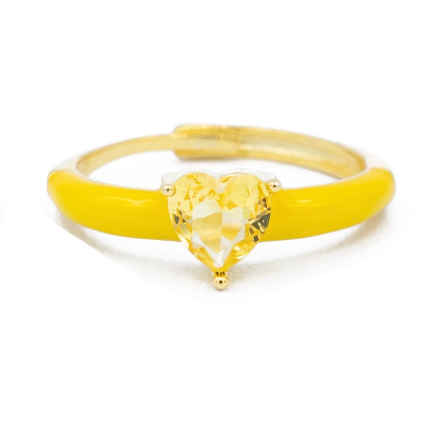 Anello regolabile love colour in argento 925