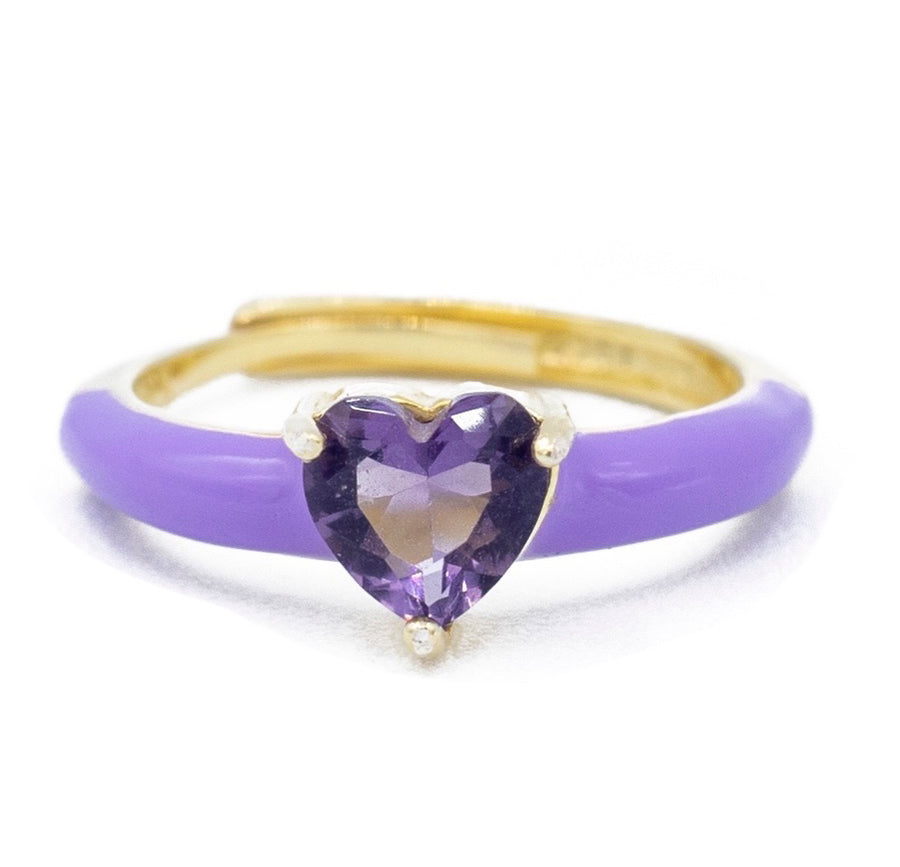 Anello regolabile love colour in argento 925
