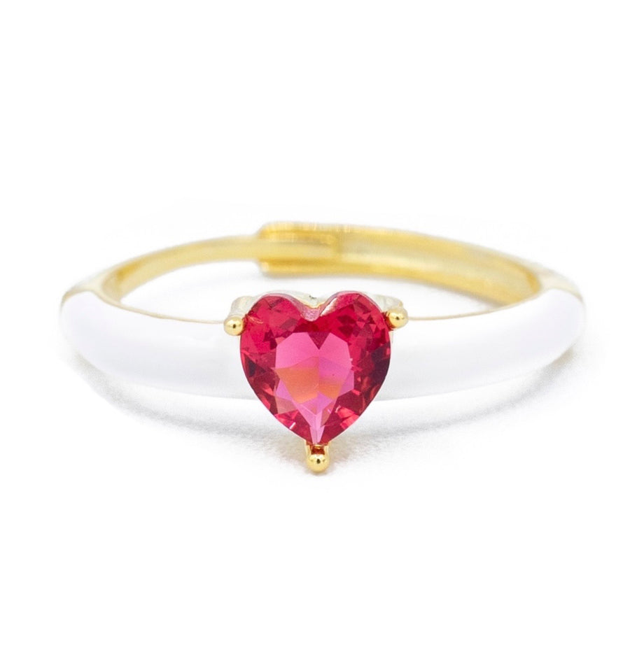 Anello regolabile love colour in argento 925