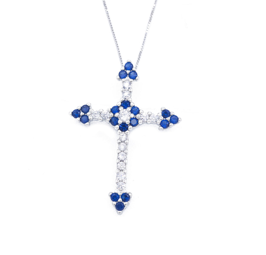 Collana croce colour in argento 925