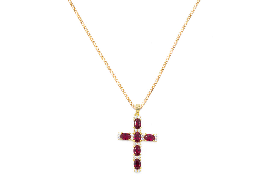 Collana croce colour brill in argento 925