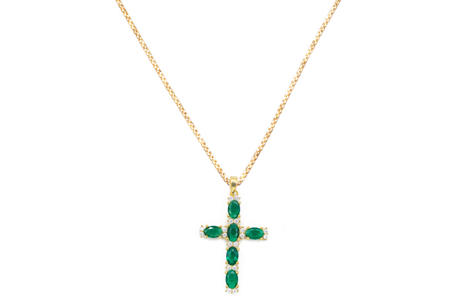 Collana croce colour brill in argento 925