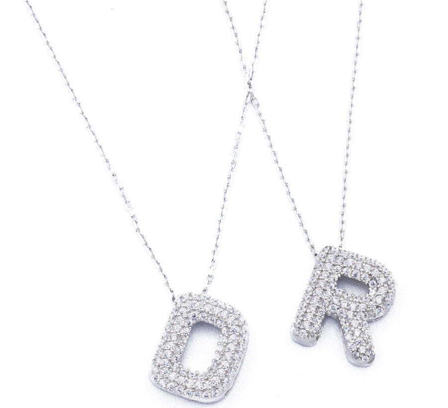 Collana iniziale brill in argento 925