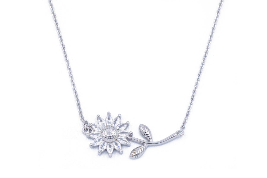 Collana flower brill in argento 925
