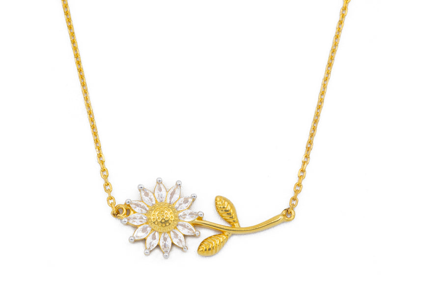 Collana flower brill in argento 925