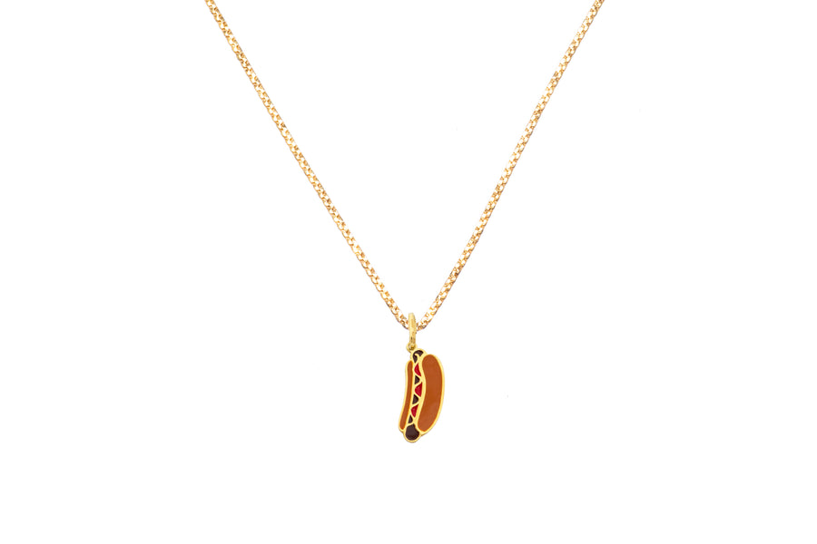 Collana hot dog in argento 925