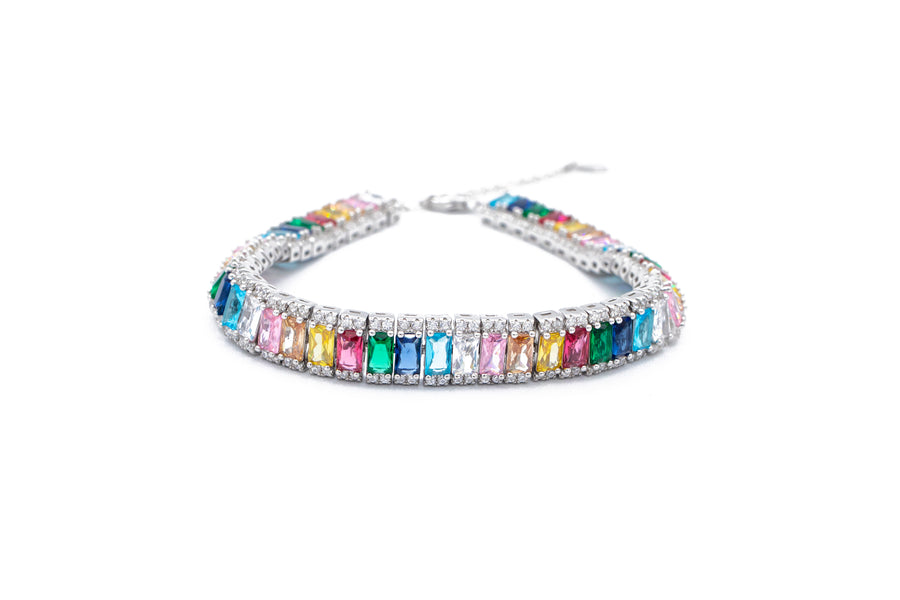 Bracciale roll multicolor in argento 925