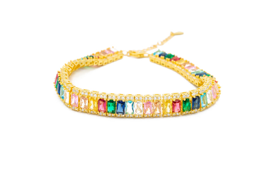 Bracciale roll multicolor in argento 925