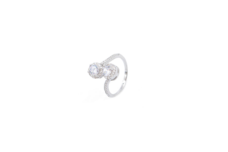 Anello regolabile double ball bril colour in argento 925