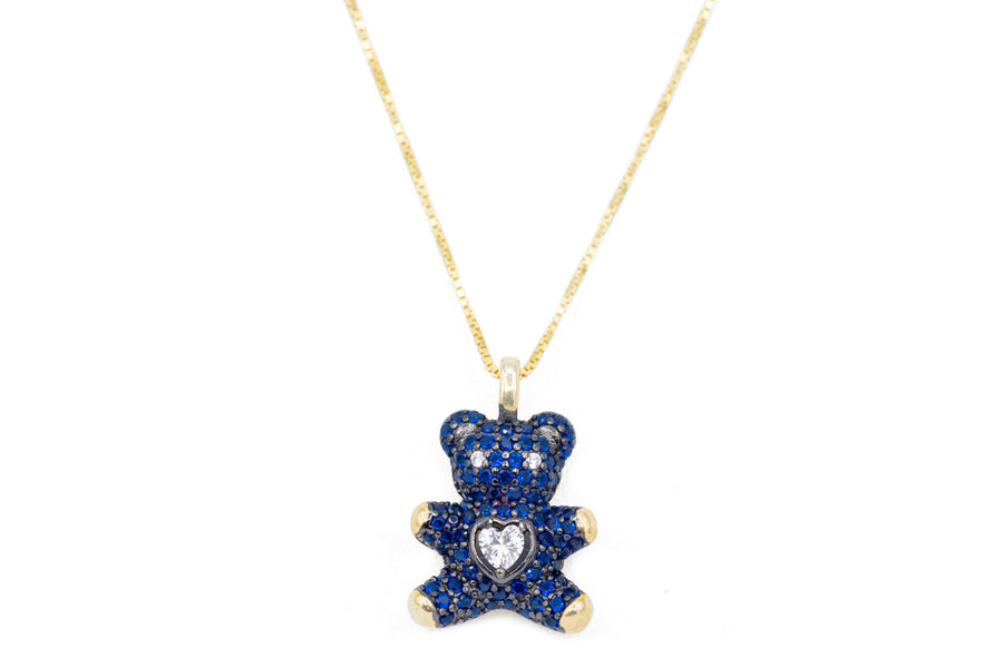 Collana con teddy in argento 925