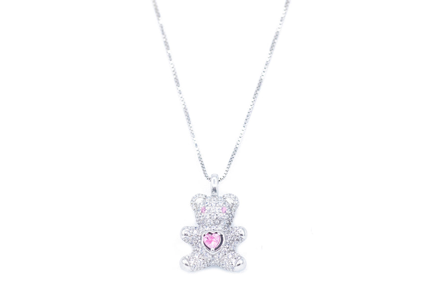 Collana con teddy in argento 925