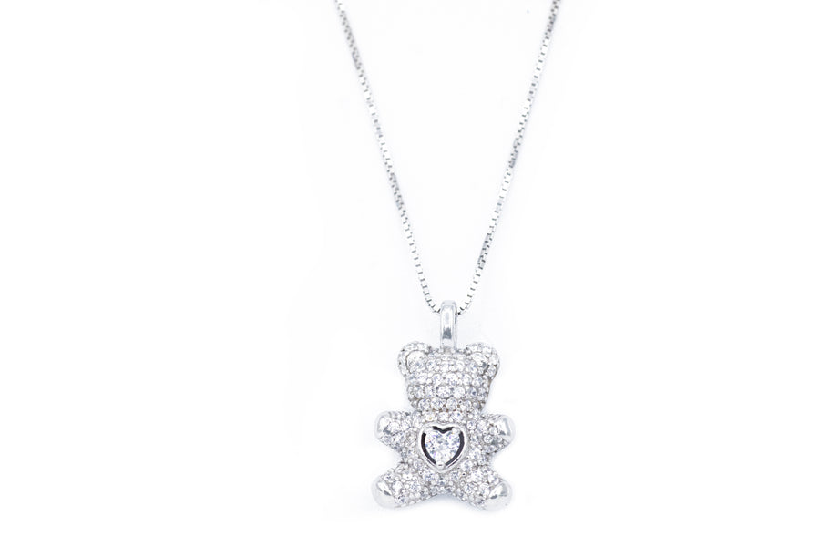 Collana con teddy in argento 925