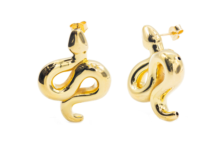 Orecchini snake a lobo in argento 925