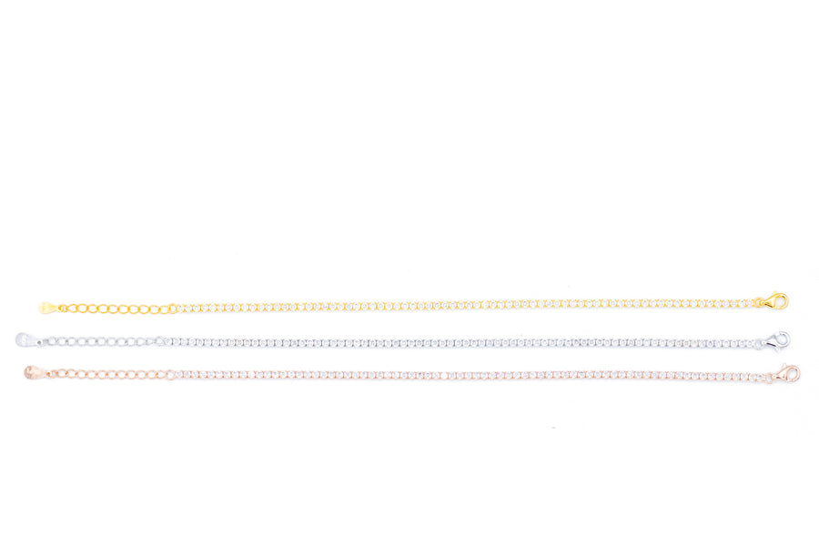 Materia - Bracciale da donna in argento 925-3 mm, con chiusura a Materia - Bracciale da donna in argento 925-3 mm, con chiusura a