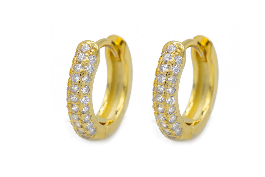 Orecchini circle brill in argento 925