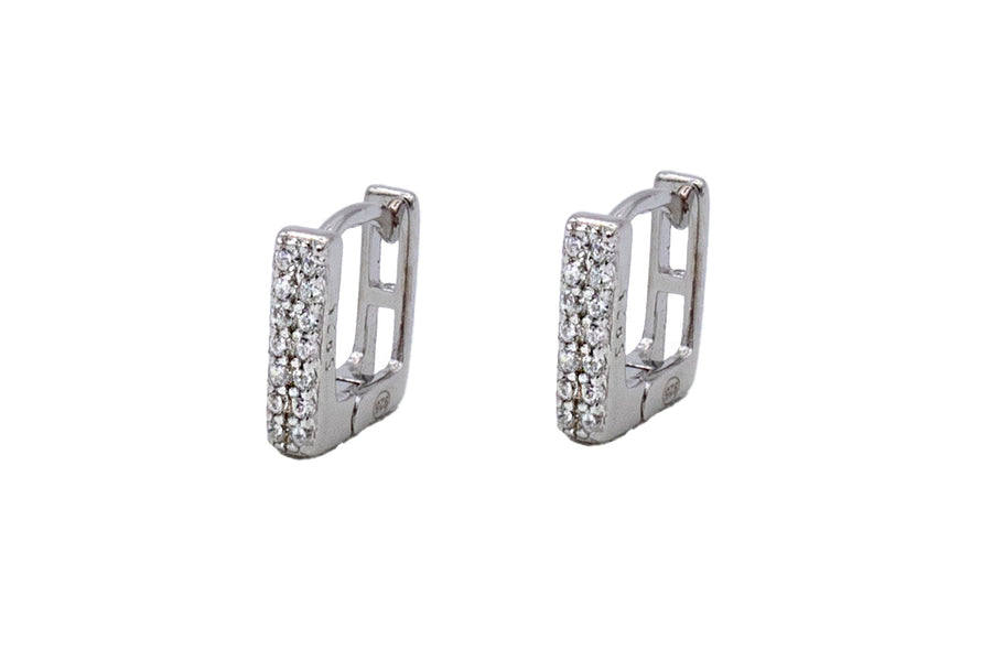 Orecchini geometric slim bril in argento 925