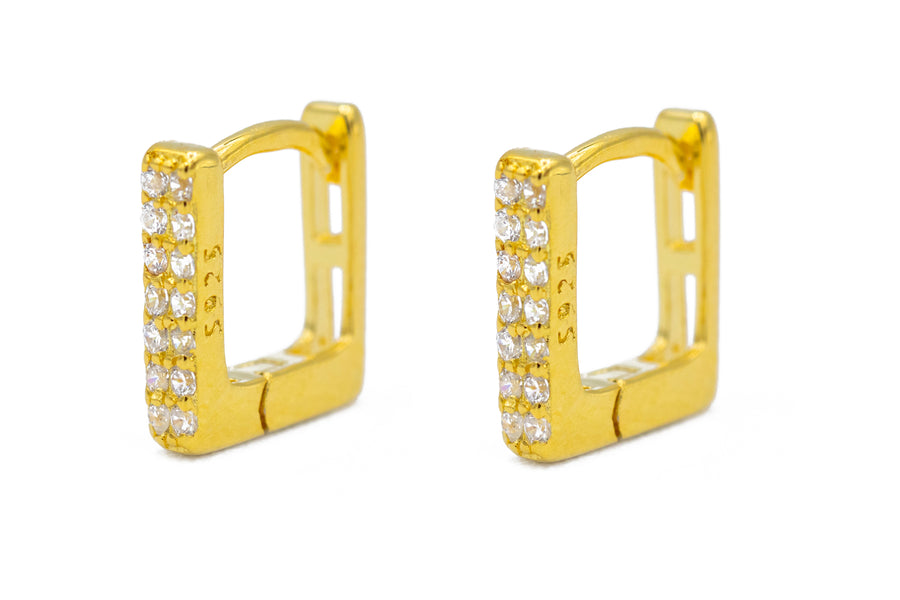 Orecchini geometric slim bril in argento 925