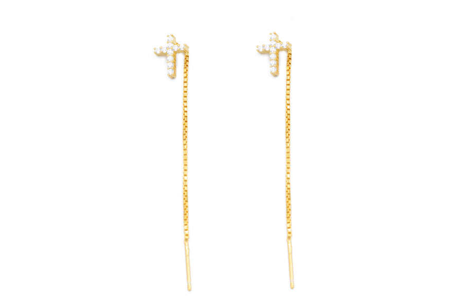 Orecchini pendenti loveli croce in argento 925