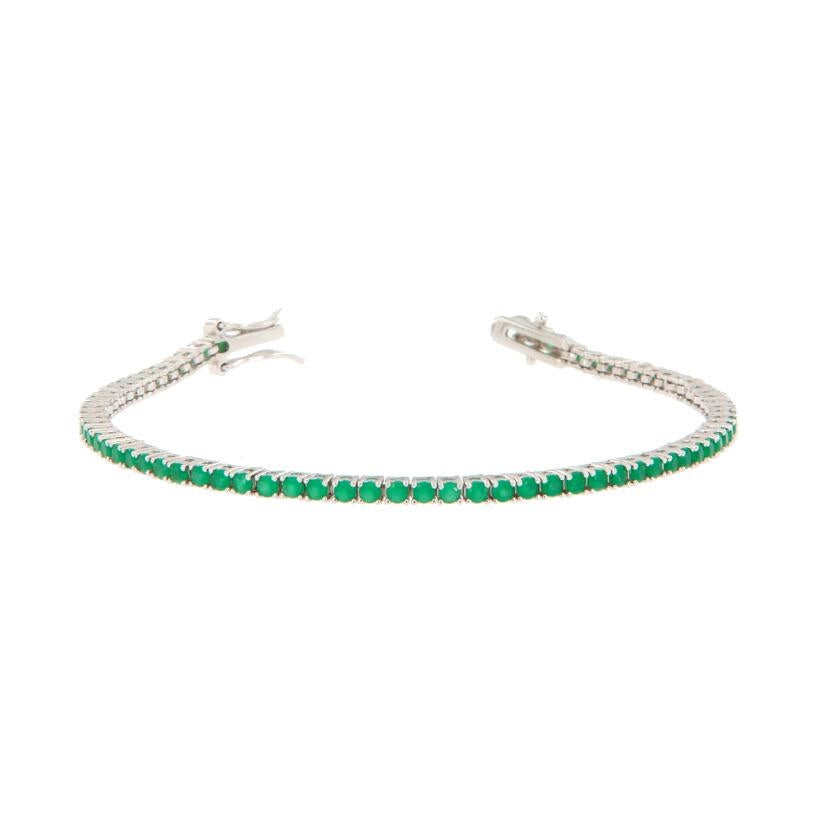 Bracciale tennis in argento 925 con chiusura tradizionale