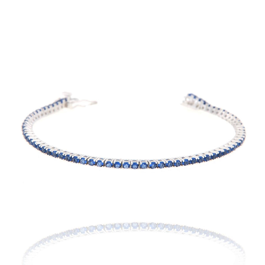 Bracciale tennis in argento 925 con chiusura tradizionale