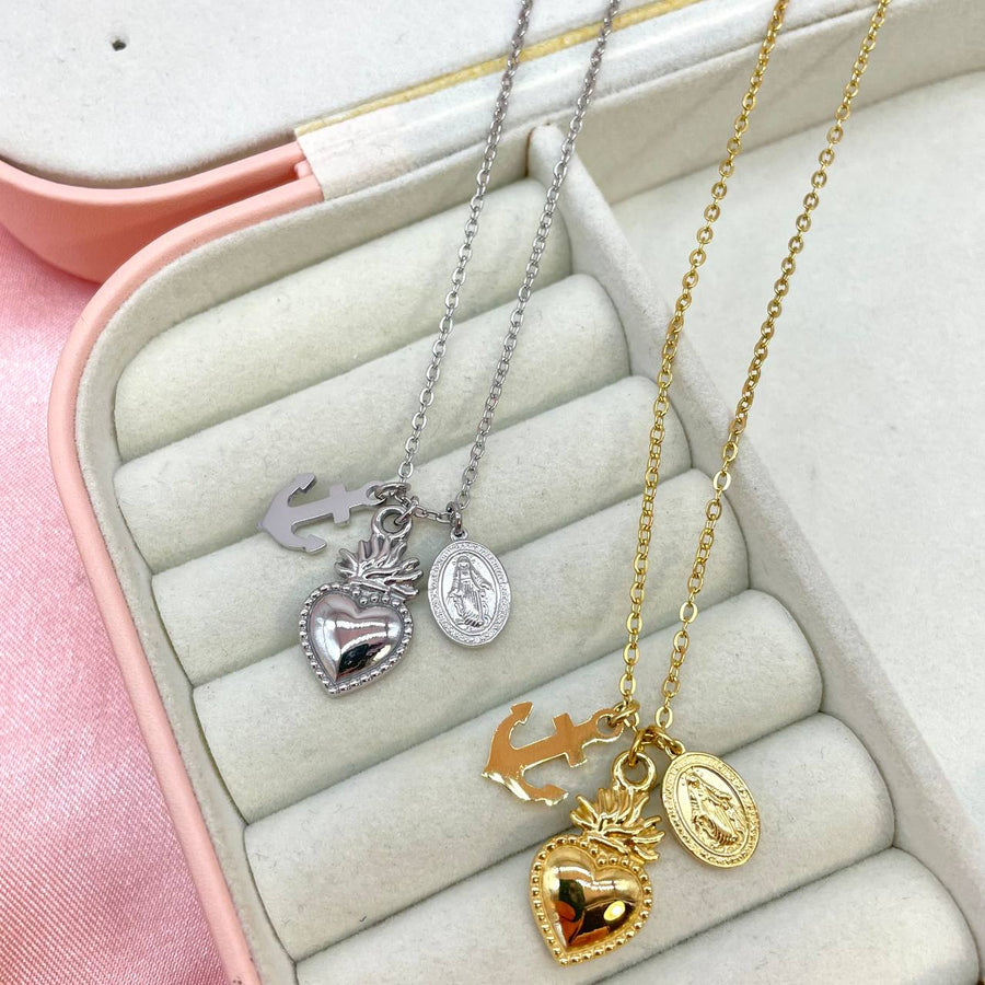 LUUK LIFESTYLE Catenina Femminile Per Donne Con Pendente Quadrifoglio