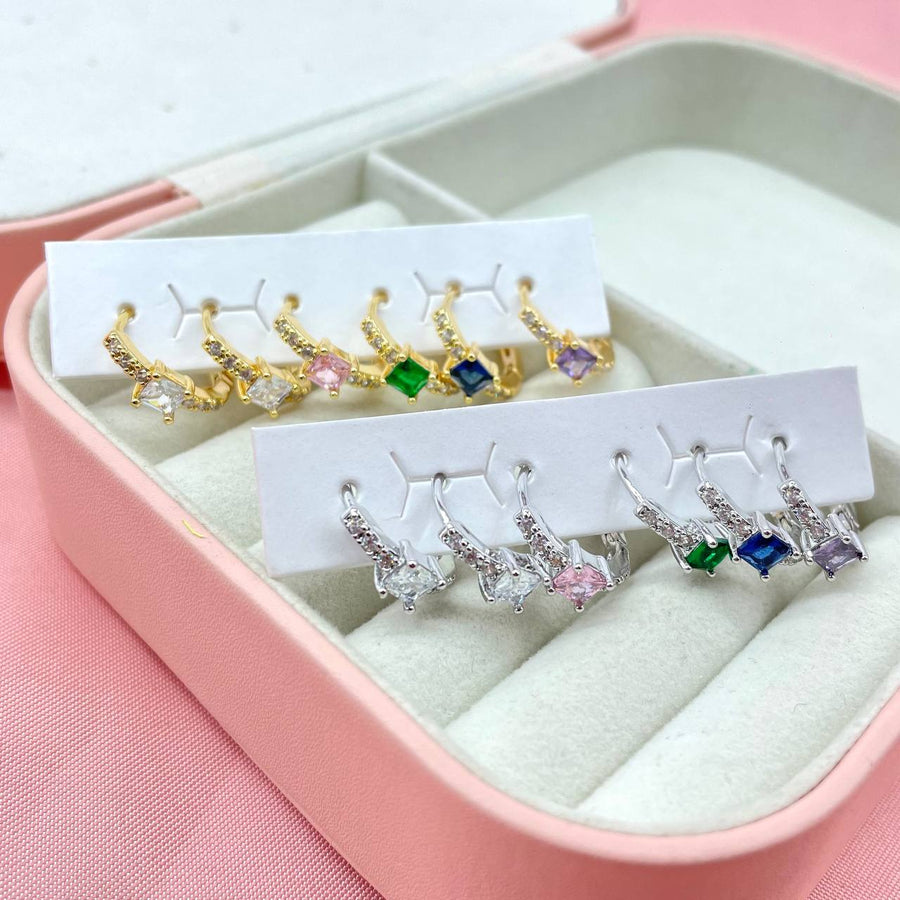 Set 6 orecchini diamond  bril colour