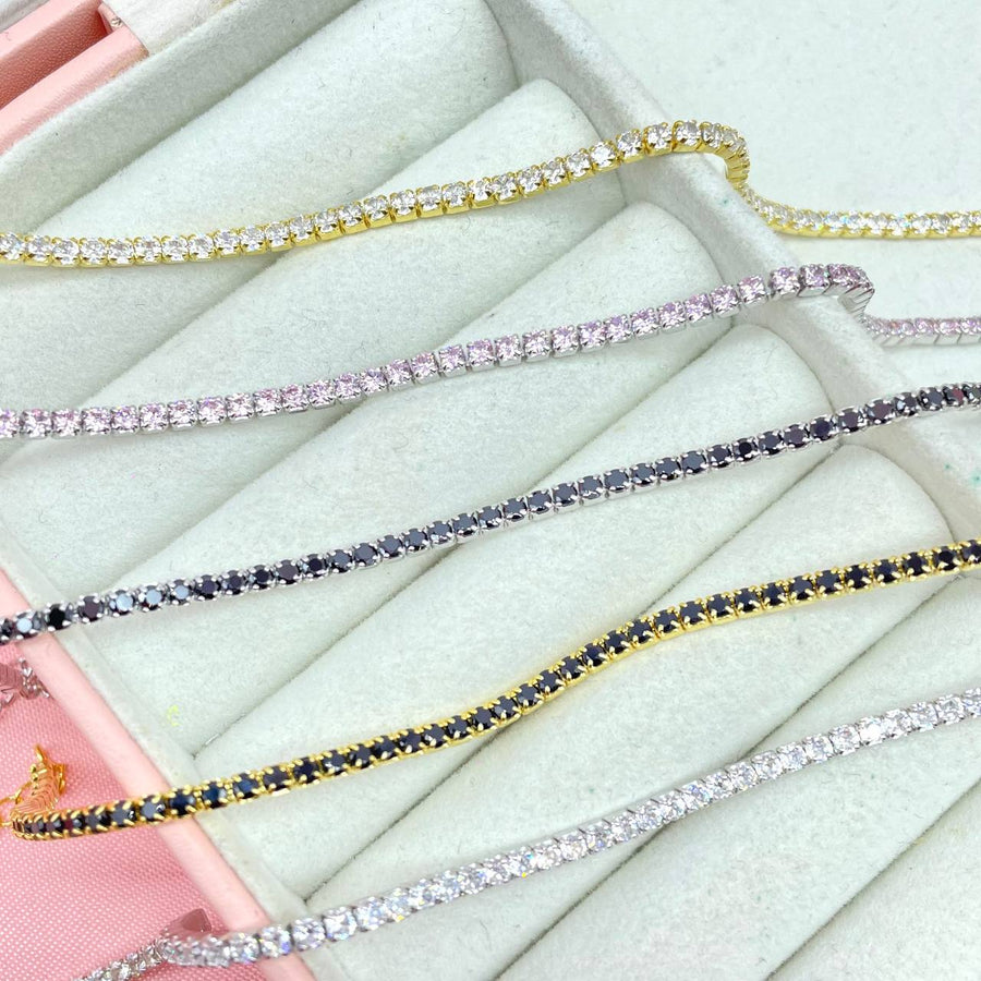 Materia Bracciale Donna In Argento Sterling 925, Catena Intrecciata Singapore, 3 Mm, Chiusura A Moschettone, Made In Germany