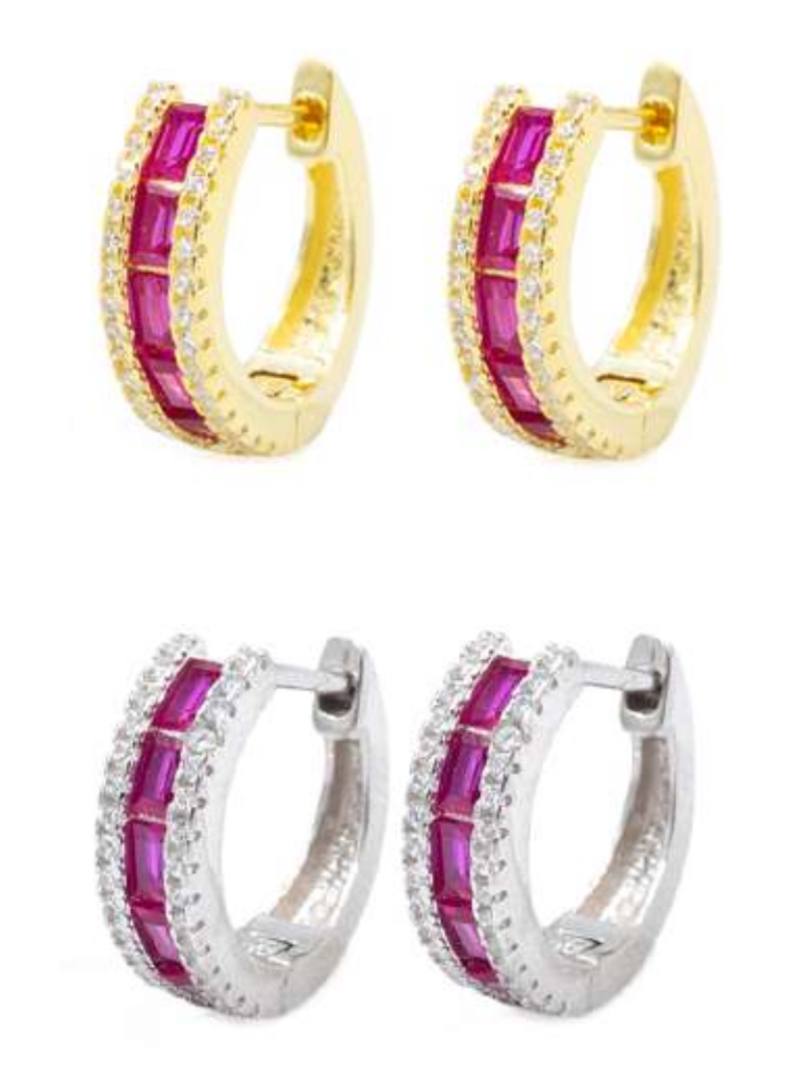 Orecchini circle colour in argento 925