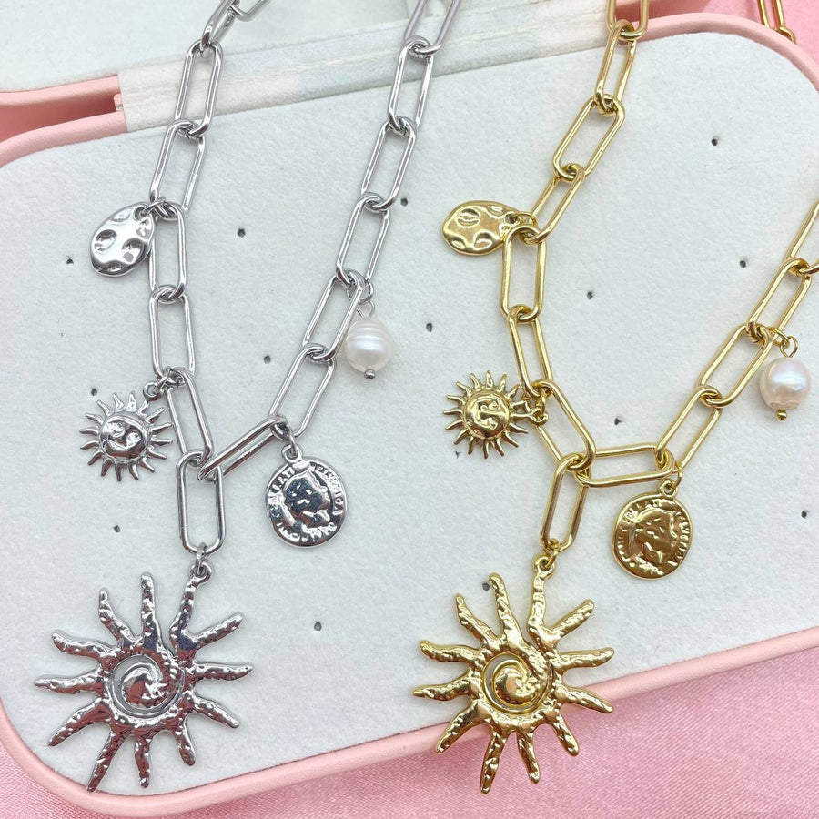 Collana con elementi sun