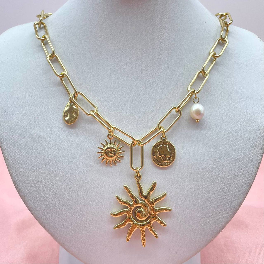 Collana con elementi sun