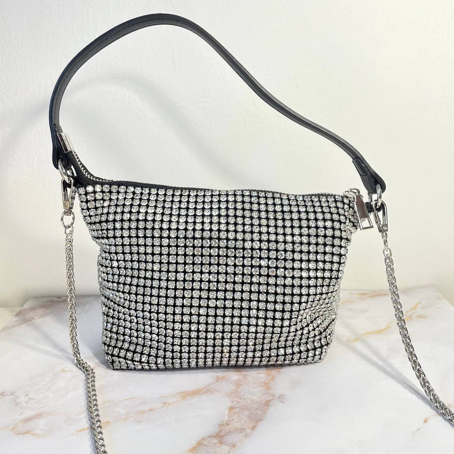 Borsa nera con strass