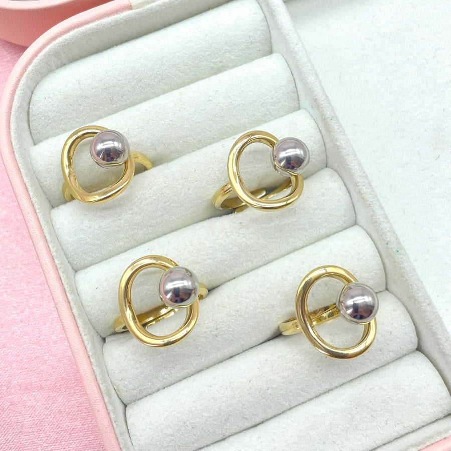 Anello regolabile circle con pallina