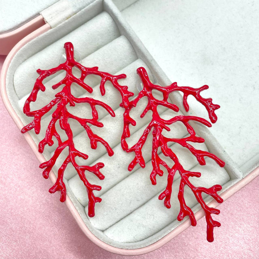 Orecchini pendent coral