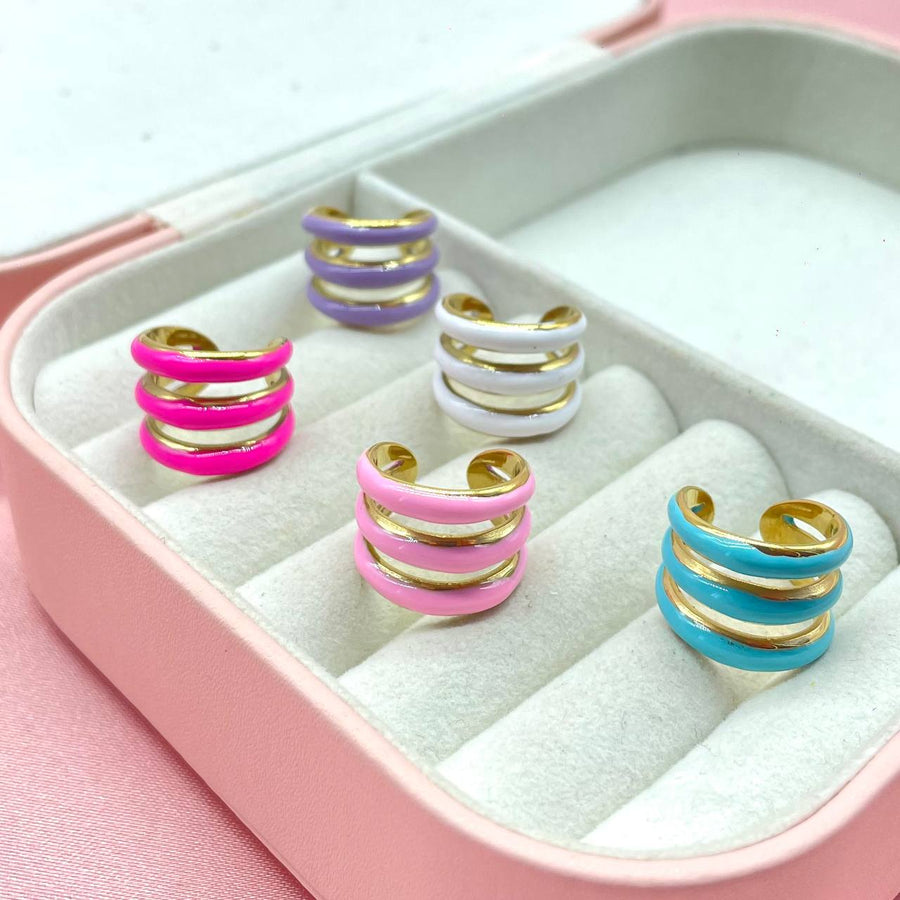 Ear cuff multifili summer colour